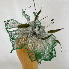 Ombre grey-green petal headpiece