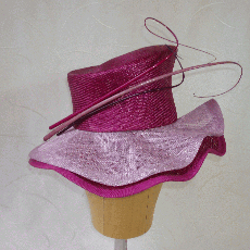 Double brim with quill trim