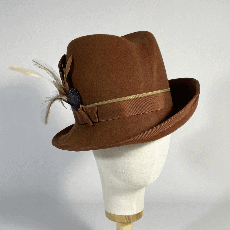 Brown felt trilby style